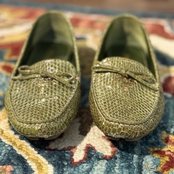 Prada Loafers - Green Snakeskin - Picture 2 of 15